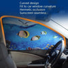 Automobile Sunshade Car Windows Sun Protection And Heat Insulation Magnetic Telescopic Side Curtains(Auspicious Three Treasures Rear Square)