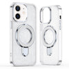 For iPhone 12 / 12 Pro Glitter Ring Holder MagSafe Phone Case(White)
