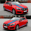 5 in 1 Car Styling Stripe Hood PVC Sticker Auto Decorative Sticker (Blue)