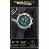 SANDA 3106 Dual Digital Display Men Outdoor Sports Luminous Shockproof Electronic Watch(Black Gold)