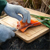 A Pair Cut-resistant Gardening Gloves HPPE Food-grade 5-Level Anti-cutting Anti-wear Safety Working Gloves, Size: M, Length: 22cm(White)
