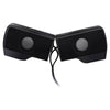 Mini Clip-On USB Stereo Speaker Soundbar for Notebook Laptop PC Desktop Tablet(Black)