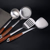 304 Stainless Steel Wooden Handle Kitchenware Home Kitchen Equipment, Style: Slotted Shovel