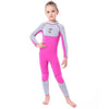 SLINX 1902 Long Sleeve Warm Kids Sun Protection Wetsuit, Size: M(Vitality Begonia)