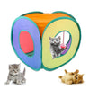 B18210 Square Cat Tunnel Can Storage Folding Cat Channel(Rainbow)