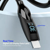 ENKAY PD30W Type-C to 8 Pin Fast Charging Data Silicone Cable with LED Display, Length:2m(Black)
