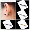 5 PCS Vacuum Plating Personality Titanium Steel Screw Stud Earrings(Silver)