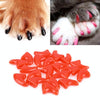 Cat Nail Caps, Soft Silicone Paw Claw Covers, Red, Size S (20 Pcs)