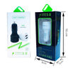 TE-092 36W Dual QC3.0 USB Fast Car Charger + USB to Micro USB Data Cable Set(White)