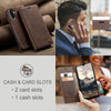 For Samsung Galaxy A26 CaseMe 013 Multifunctional Horizontal Flip Leather Phone Case(Coffee)
