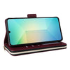 For Samsung Galaxy A06 Nine-card Slots Zipper Wallet Bag Leather Phone Case(Wine Red)