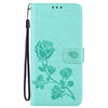 For Xiaomi Mi 10T Lite 5G Rose Embossed Horizontal Flip PU Leather Case with Holder & Card Slots & Wallet(Green)