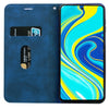 For Xiaomi Redmi Note 9S Frosted Business Magnetic Horizontal Flip PU Leather Case with Holder & Card Slot & Lanyard(Blue)