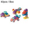40pcs / Box Baby Chewable Soft Building Blocks Children Large Particle Puzzle Soft Rubber Toys