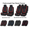 Universal Car Seat Cover Polyester Fabric Automobile Seat Covers Car Seat Cover Vehicle Seat Protector Interior Accessories 4pcs Set Red