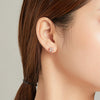 S925 Sterling Silver Clover Butterfly Women Earrings