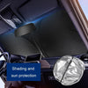 Car Sunshade Summer Front Windshield Sunscreen Heat Insulation Folding Car Sunshade Curtain(145x70cm Titanium Silver)