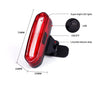 AQY-096 IPX4 Detachable USB Rechargeable Single Color LED Bike Taillight (Red)