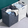 Foldable Dirty Clothes Basket Wall Mounted Bathroom Dirty Clothes Storage Frame Plastic Laundry Basket, Specification: Plus Large White