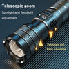 X9 Outdoor White Laser Digital Display Zoom Flashlight Long Range Lighting Flashlight(without Batteries)