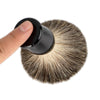 3pcs /Set Men Foam Manual Wooden Handle Beard Brush Set, Color: Badger Hair Black