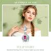 S925 Sterling Silver Pendant Tulip Beads DIY Bracelet Necklace Accessories