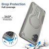 For Samsung Galaxy A05 Armor MagSafe Holder PC Hybrid TPU Phone Case(Grey)