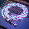 2.4A USB to 8 Pin 540 Degree Bendable Streamer Magnetic Data Cable, Cable Length: 1m(Colour)