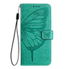 For Asus ROG Phone 8 Embossed Butterfly Leather Phone Case(Green)