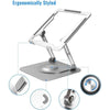 D147 Foldable 360 Degree Rotating Laptop Lifting Bracket Aluminum Alloy Notebook Desktop Stand(Gray)