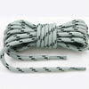 2 Pairs Round High Density Weaving Shoe Laces Outdoor Hiking Slip Rope Sneakers Boot Shoelace, Length:140cm(Light Gray-Black)