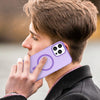For iPhone 13 Pro Max MagSafe Frosted Translucent TPU + PC Full Coverage Phone Case(Dark Purple)