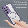 For Samsung Galaxy S24 Ultra 5G Carbon Fiber Texture MagSafe Translucent Phone Case(Purple)