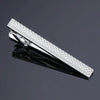 Brass Polished Gum Pattern Business Men Tie Clip, Color: Silver Batch Flower