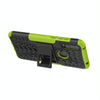 For Alcatel 3L (2020) Tire Texture Shockproof TPU + PC Protective Case with Holder(Green)