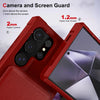 For Samsung Galaxy S24 Ultra 5G Vertical Flip Card Bag Holder Leather Phone Case(Red)