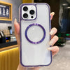 For iPhone 14 Pro 3 in 1 Airbag CD Texture MagSafe Phone Case(Purple)