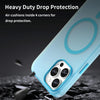 For iPhone 13 Pro Max MagSafe Frosted Translucent TPU + PC Full Coverage Phone Case(Blue)
