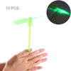 10 PCS Amazing LED Light Flying Bamboo Dragonfly Toy, Random Color Delivery