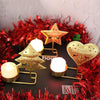 Christmas A Black Gold DH2303-03 Metal Retro Iron Art Candlesticks Ornament Table Candle Cup Decoration Props