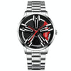 FNGEEN L001 Motorcycle Element Rotating Hub Metal Men Watch(White Steel Red Surface)