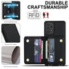 For Samsung Galaxy Note20 Ultra Crossbody Dual-buckle Wallet RFID Back Leather Phone Case(Black)