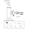 304 Stainless Steel Wall-mounted Manual Soap Dispenser, Style:Round Wall-mounted