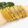 B-45 24K Gold Plated Bracelets Women Wedding Sand Gold Bracelet