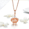 S925 Sterling Silver Pendant Rose Gold Crown DIY Necklace Accessories