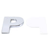 Car Vehicle Badge Emblem 3D English Letter P Self-adhesive Sticker Decal, Size: 4.5*4.5*0.5cm