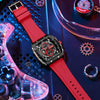 Curren 8442 Sport Six-Hand Silicone Strap Men Quartz Watch, Color: Rose Shell Blue