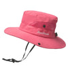 9002 Summer Women Outdoor Sun Hats Fisherman Hat With Ponytail Hole(Monochrome Children Watermelon Red)