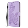 For Samsung Galaxy A26 5G Datura Flower Embossed Flip Leather Phone Case(Purple)