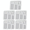 5pcs DIY Crystal Epoxy Earrings Silicone Mold Pendant Jewelry Mold, Spec: Block